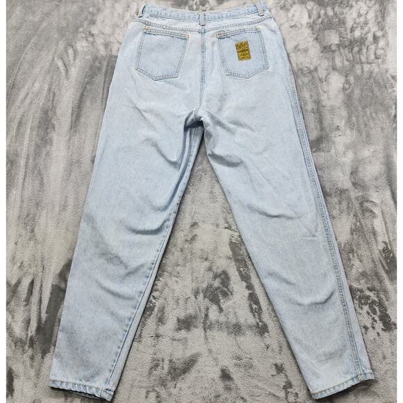 Vintage Zena Jeans Women 8 Blue High Rise Tapered Baggy Light Wash Grunge Skater - Picture 2 of 13